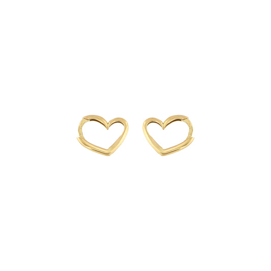 18ct gold Heart earrings