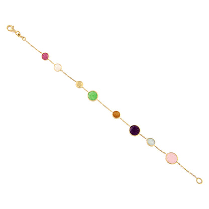 18ct gold Multicolored round stone bracelet