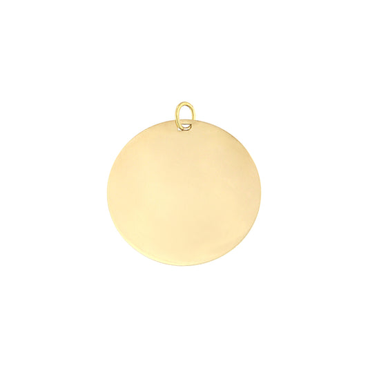 18ct gold Circular plate pendant