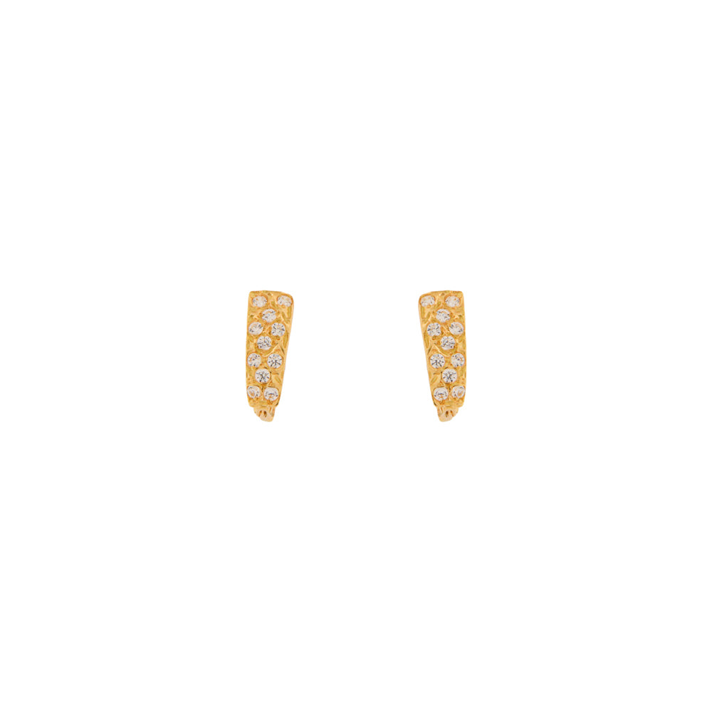 18ct gold White stone earrings