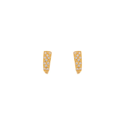 18ct gold White stone earrings