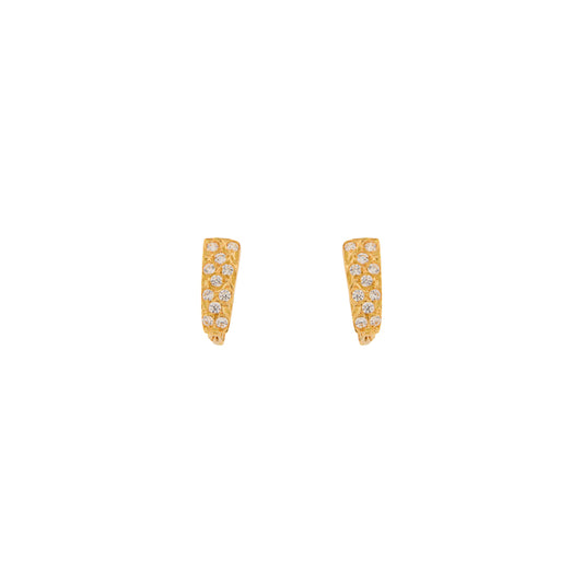 18ct gold White stone earrings