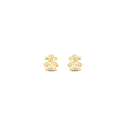 18ct gold Doll earrings