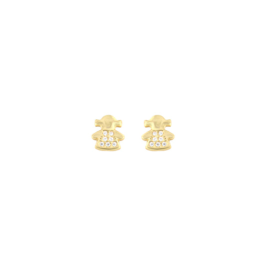 18ct gold Doll earrings