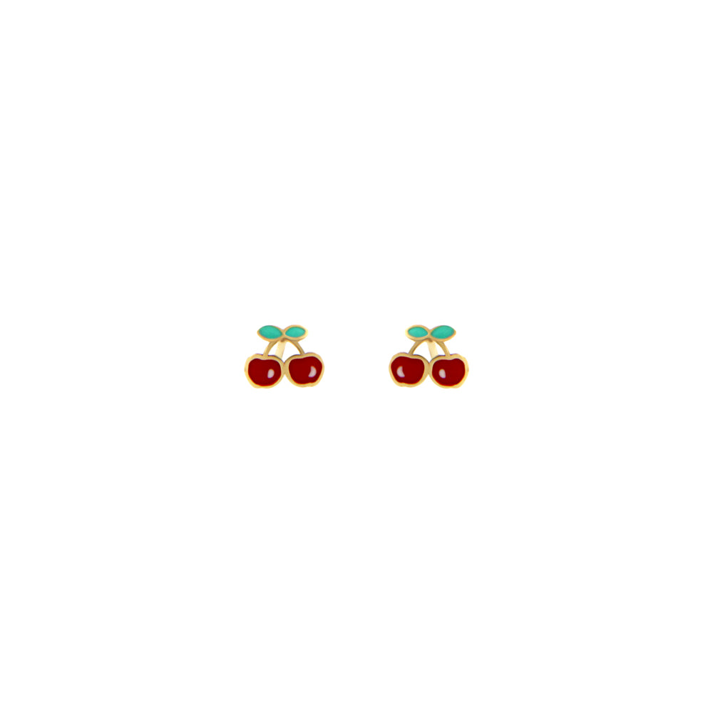 18ct gold Cherry earrings