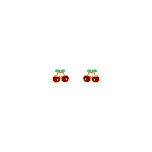 18ct gold Cherry earrings