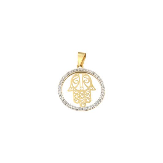 18ct gold Fatima hand pendant