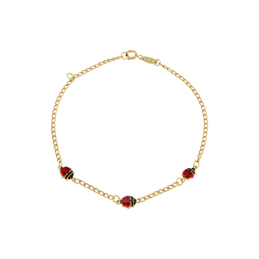 18ct gold Ladybird bracelet