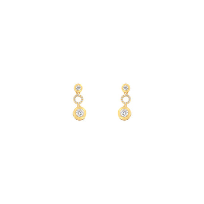 18ct gold Long stone earrings