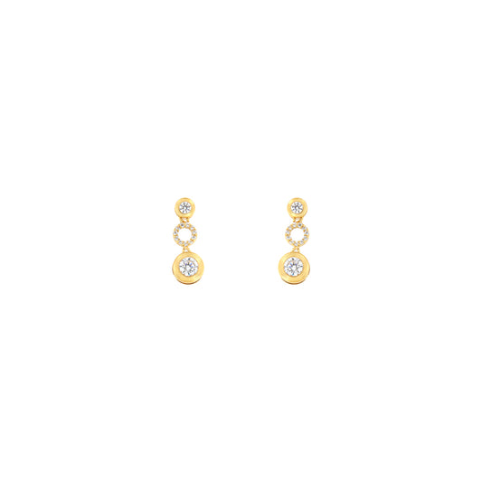 18ct gold Long stone earrings