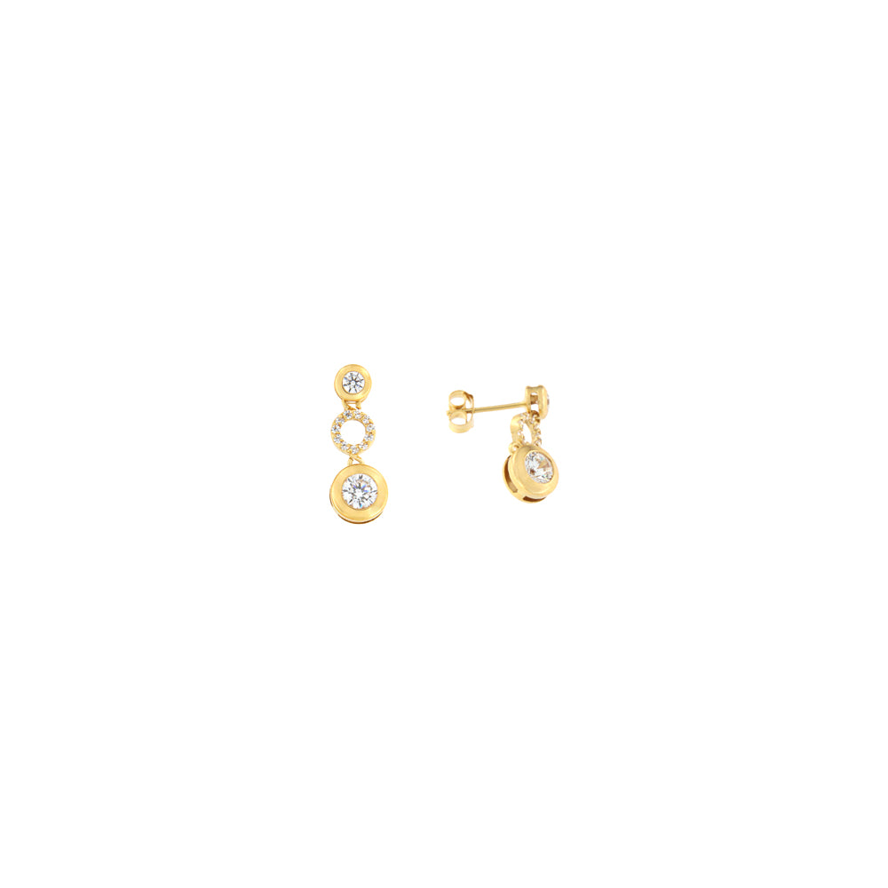 18ct gold Long stone earrings