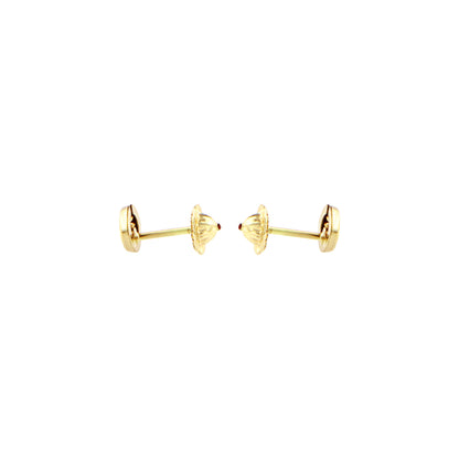 18ct gold Turkish eye earrings