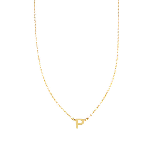 18ct gold Letter P necklace