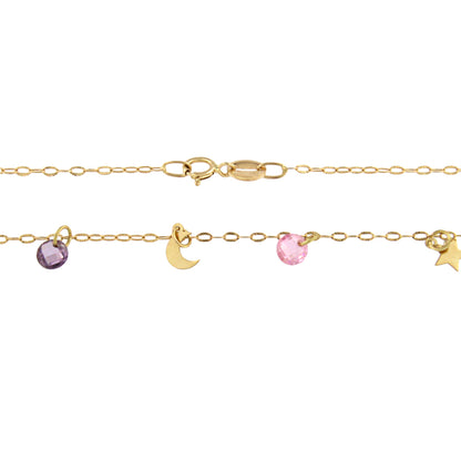 18ct gold Multi-color necklace