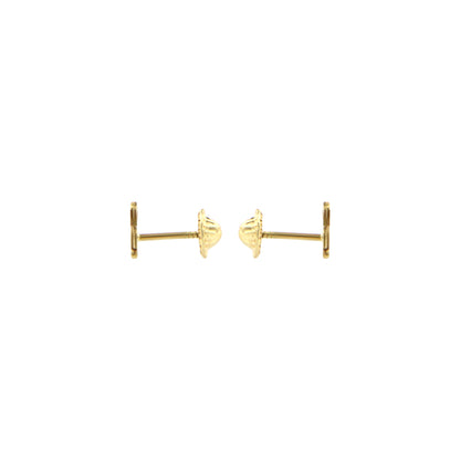 18ct gold Nacre duck earrings