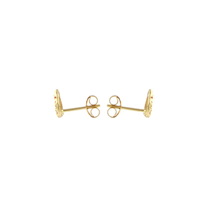 18ct gold Multicolor heart earrings
