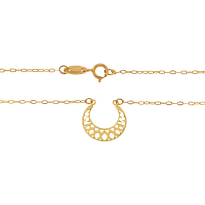 18ct gold Half moon necklace