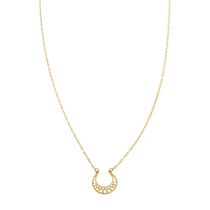 18ct gold Half moon necklace