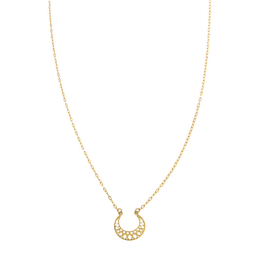 18ct gold Half moon necklace