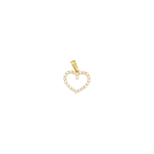 18ct gold Heart stone pendant