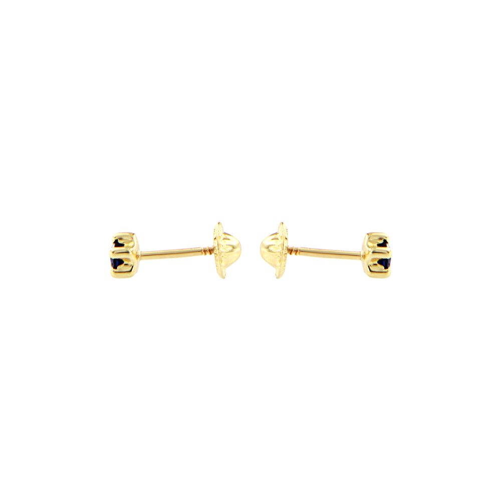 18ct gold Color stone earrings