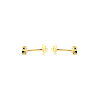 18ct gold Color stone earrings