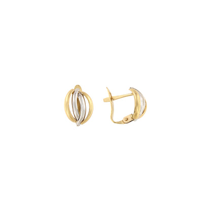 18ct gold Two-tone earrings