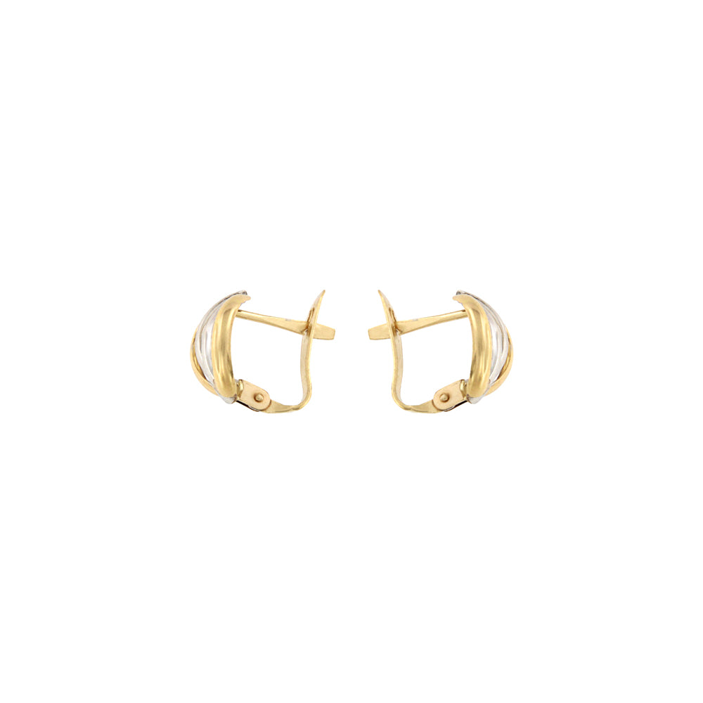 18ct gold Two-tone earrings