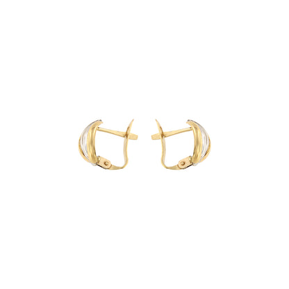 18ct gold Two-tone earrings