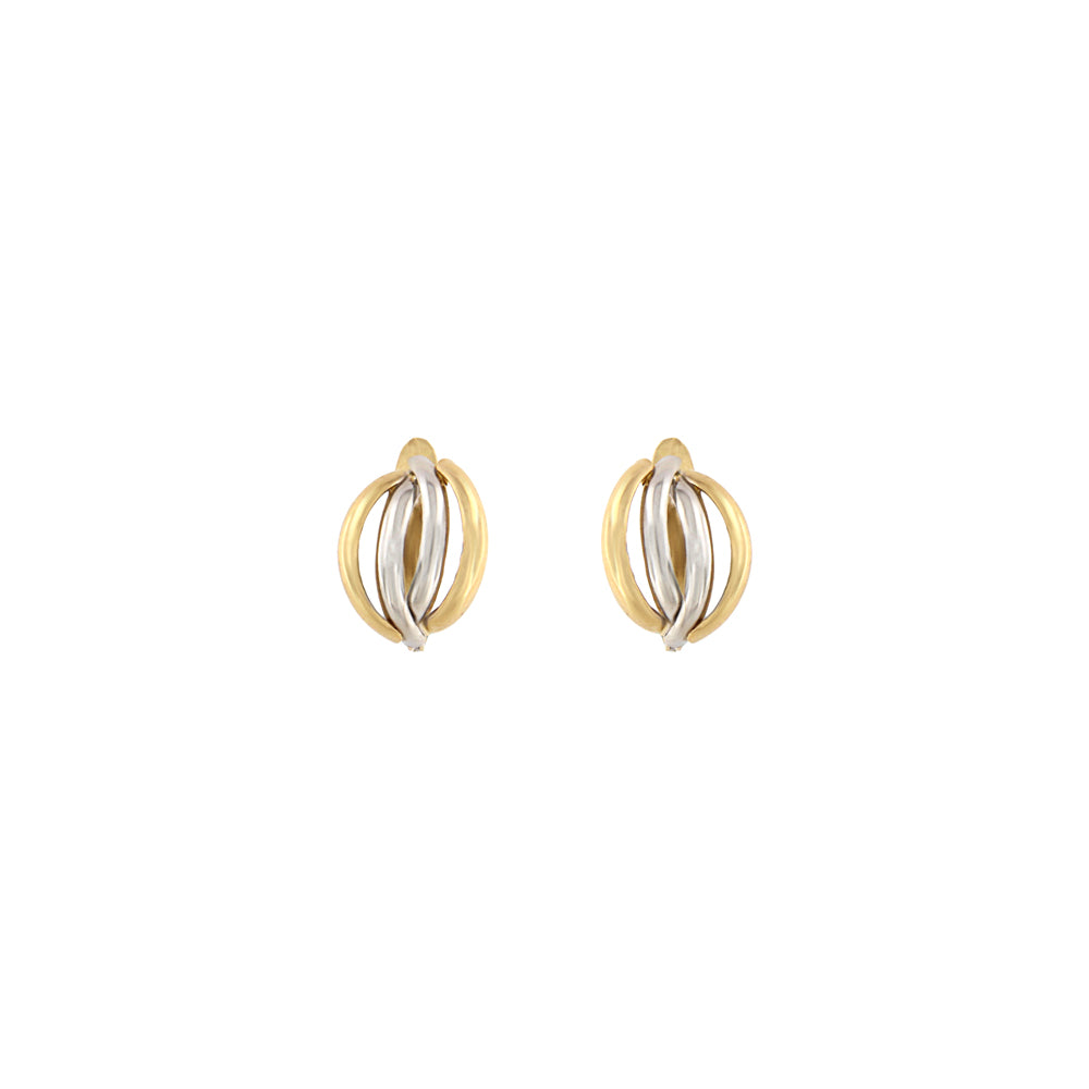 18ct gold Two-tone earrings