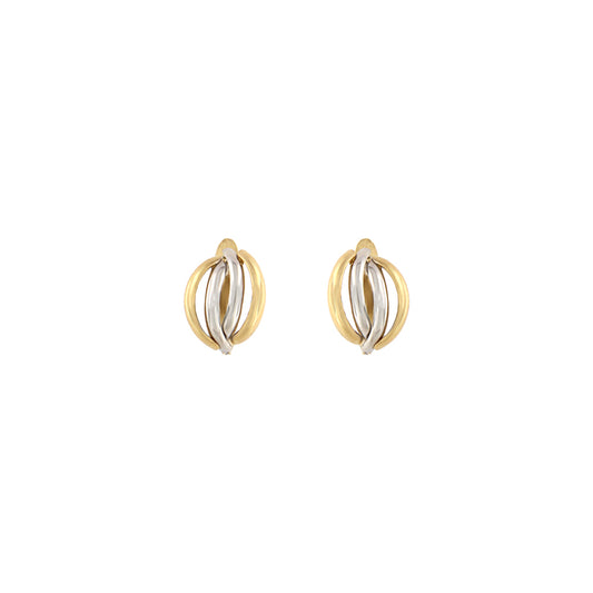 18ct gold Two-tone earrings