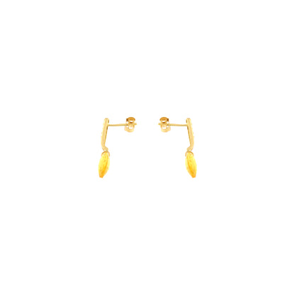 18ct gold Long yellow drop earrings