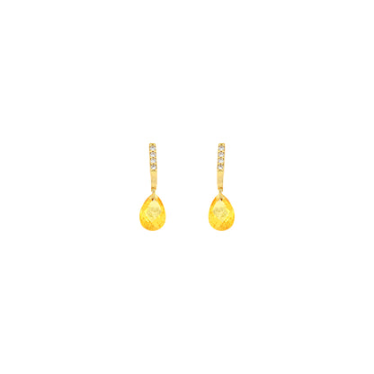 18ct gold Long yellow drop earrings