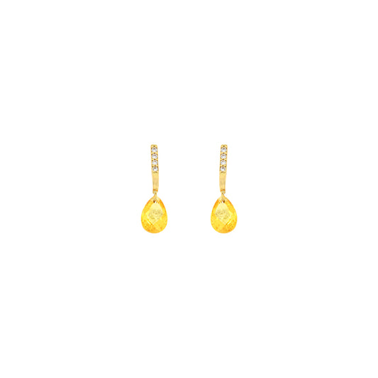 18ct gold Long yellow drop earrings