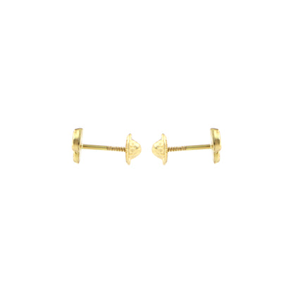 18ct gold Double heart earrings