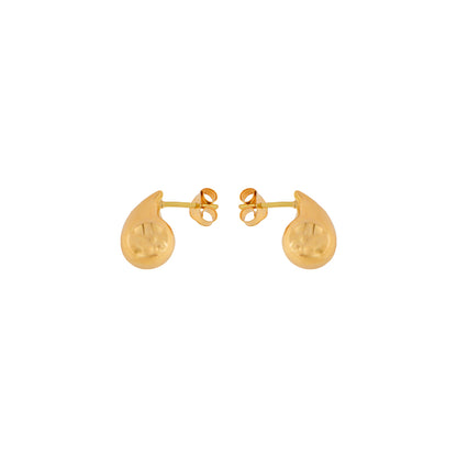 18ct gold 3D drop earrings