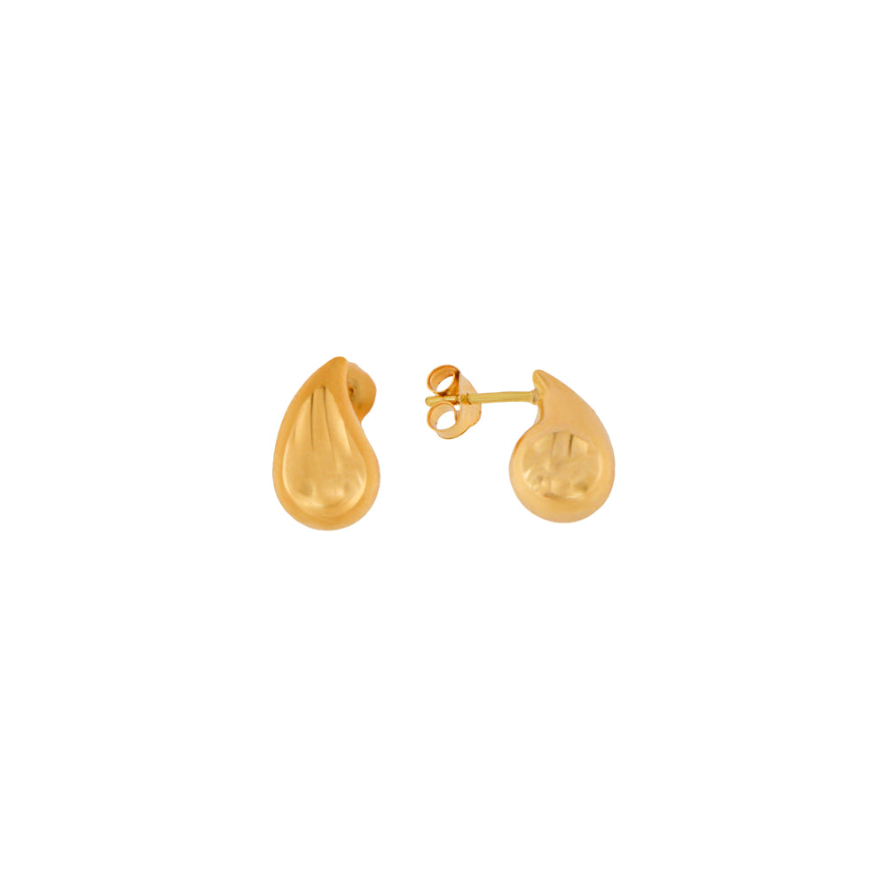 18ct gold 3D drop earrings