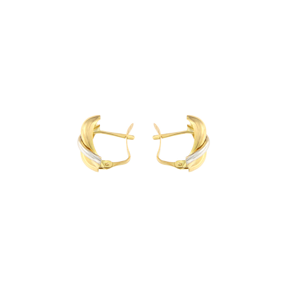 18ct gold Two-tone linked earrings