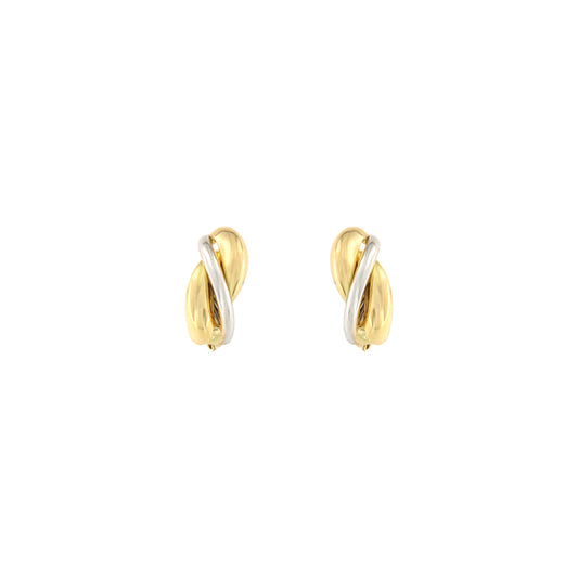 18ct gold Two-tone linked earrings