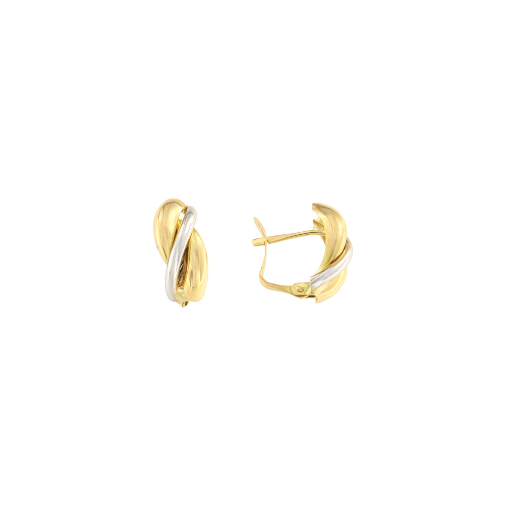 18ct gold Two-tone linked earrings