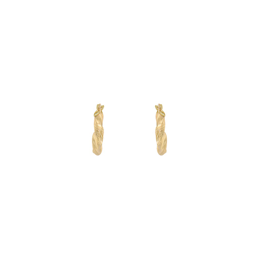 18ct gold Small braided hoops