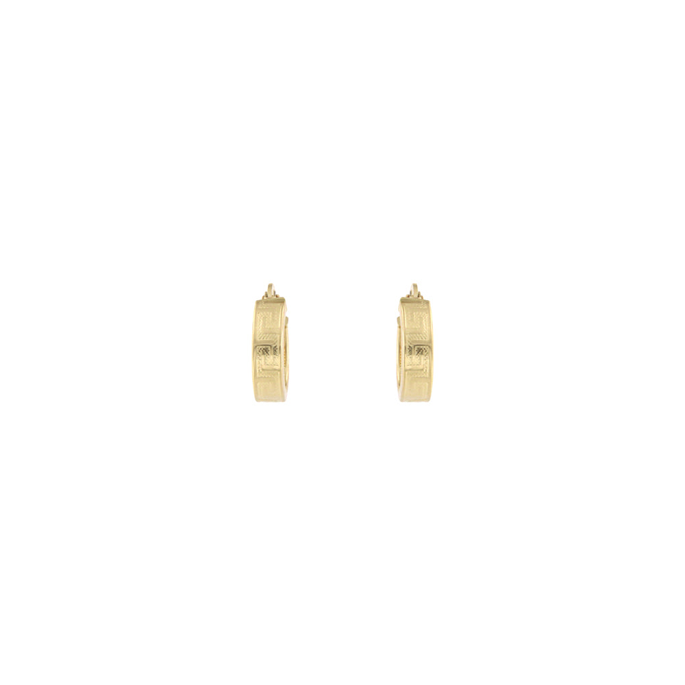 18ct gold Greek hoops