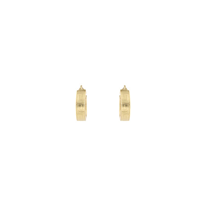 18ct gold Greek hoops