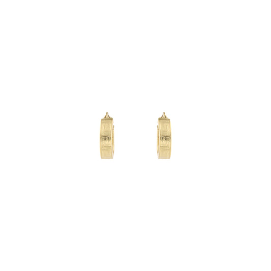 18ct gold Greek hoops