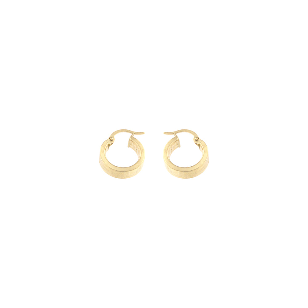 18ct gold Greek hoops