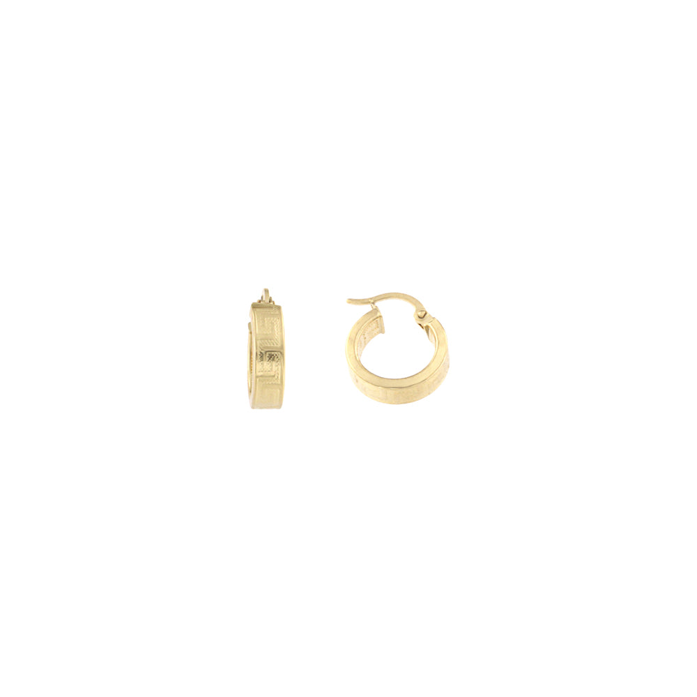 18ct gold Greek hoops