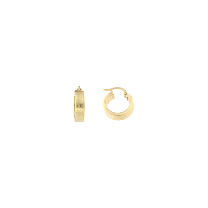 18ct gold Greek hoops