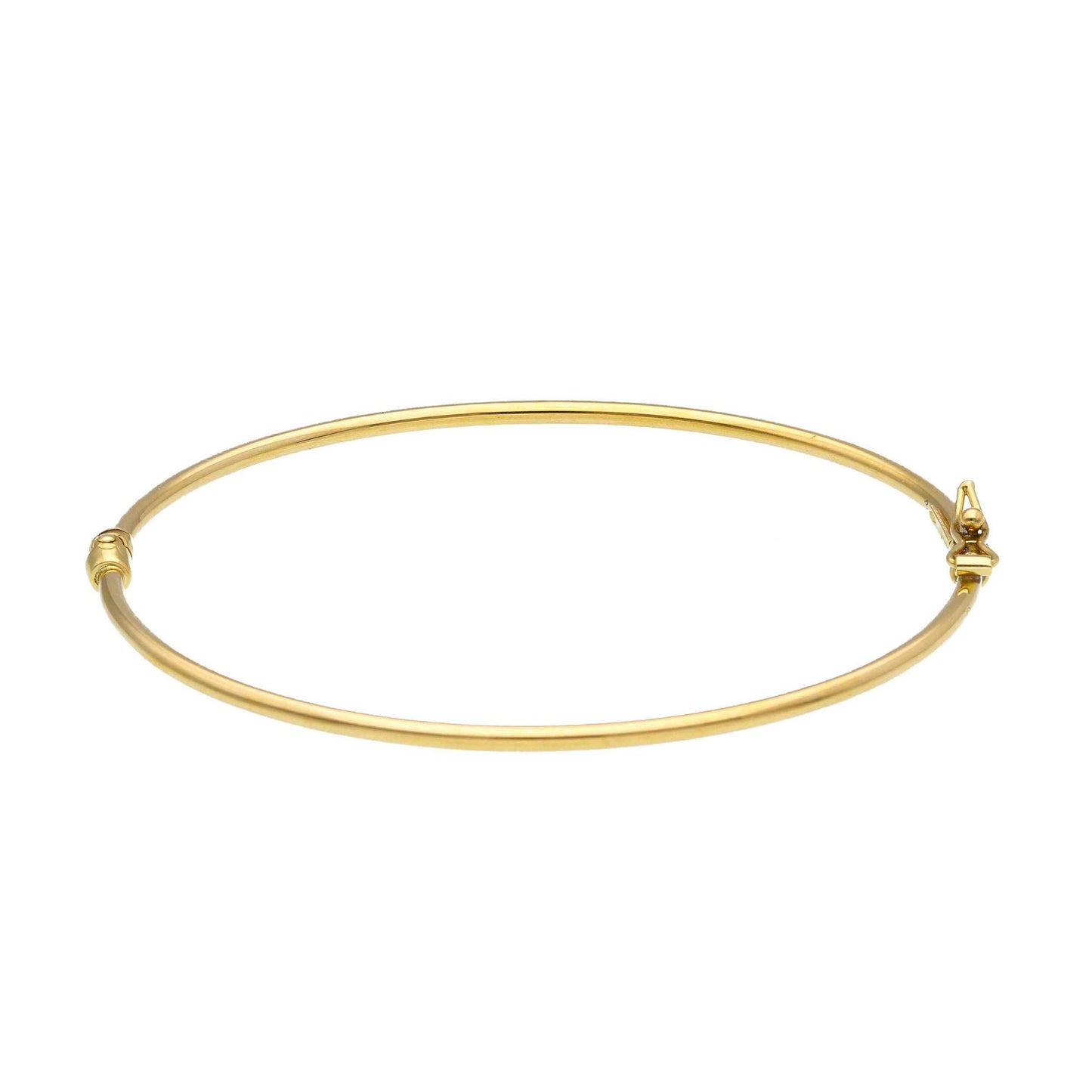 18ct gold thin, smooth rigid bracelet