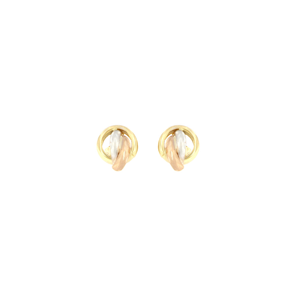 18ct gold Tricolour earrings