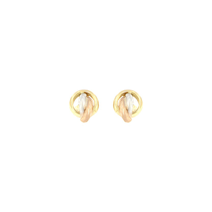 18ct gold Tricolour earrings